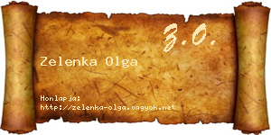 Zelenka Olga névjegykártya